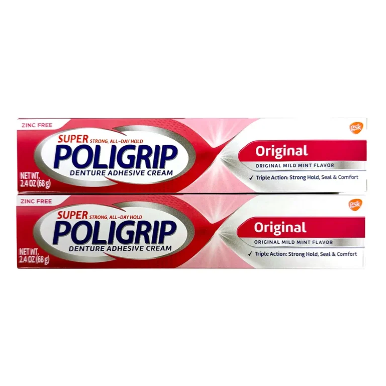 Poligrip denture adhesive.