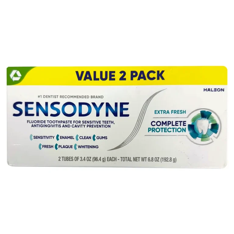 Sensodyne toothepaste.
